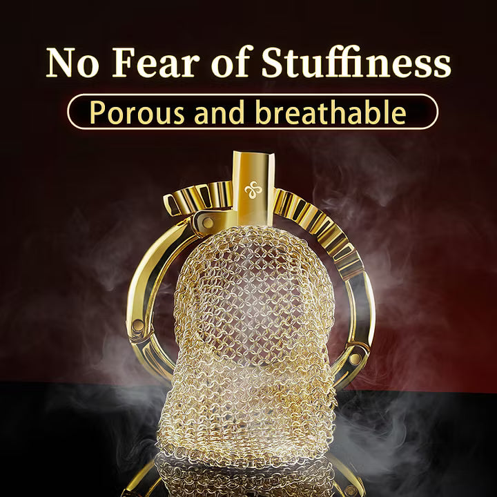 FetLife Hauberk Chastity Cage --- Saint Gold