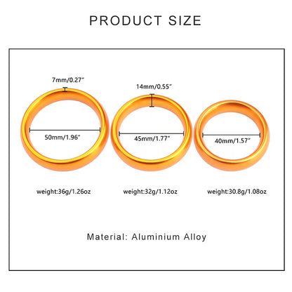 RUNYU Alloy Cock Ring for Men Colorful Aluminium Penis Ring Sex Toys